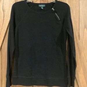 Lauren Jeans Company black crew cotton sweatshirt size M